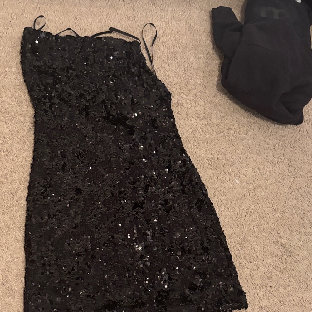 Forever 21 Black Sequin Mini Dress